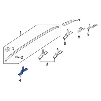 Hyundai OE - Front Left Roof Luggage Carrier Side Rail Bracket