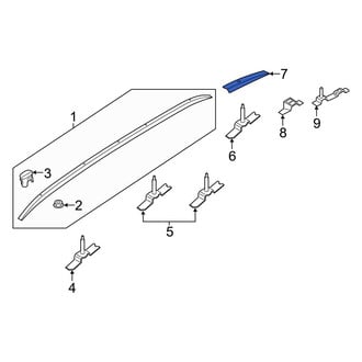 Hyundai OE - Left Roof Luggage Carrier Slat