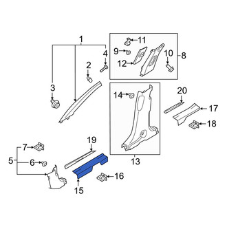 Hyundai OE - Front Left Inner Door Sill Plate