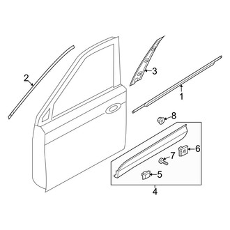 Hyundai OE - Front Door - Exterior Trim