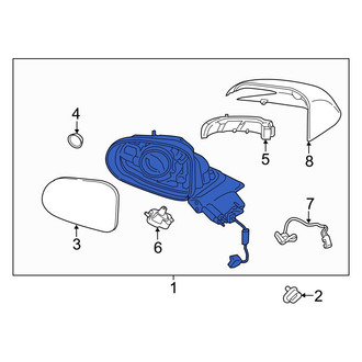 Hyundai OE - Front Right Door Mirror