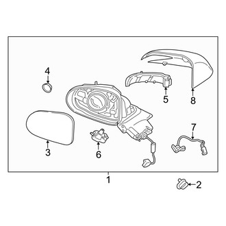 Hyundai OE - Front Door - Outside Mirrors (Calligraphy / Limited / SE / SEL / XRT)
