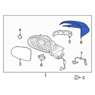 Hyundai OE - Front Right Door Mirror Cover