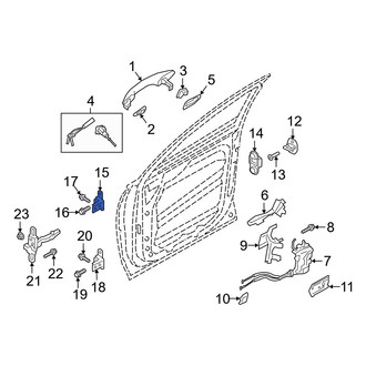 Hyundai OE - Front Right Lower Door Hinge