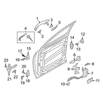 Hyundai OE - Lower Inner Door Hinge Bolt