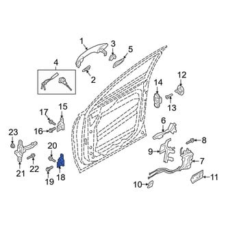 Hyundai OE - Front Left Lower Door Hinge