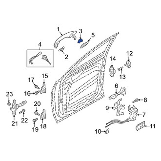 Hyundai OE - Front Left Outer Exterior Door Handle Cover
