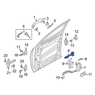 Hyundai OE - Front Left Exterior Door Handle Base