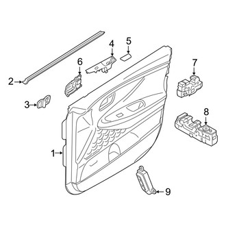 Hyundai OE - Front Door - Interior Trim (Hybrid Blue / Hybrid Limited / Hybrid SEL Premium / Plug-In Hybrid Limited / Plug-In Hybrid SEL Convenience)