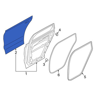 Hyundai OE - Rear Right Outer Door Outer Panel