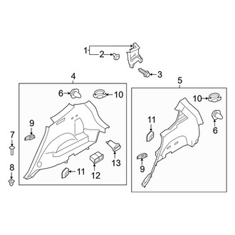 Hyundai OE - Quarter Panel - Interior Trim (Limited / SE / SEL)