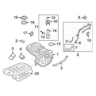 Hyundai OE - Fuel System Components (Hybrid Blue / Hybrid Limited / Hybrid SEL Premium / Plug-In Hybrid Limited / Plug-In Hybrid SEL Convenience)