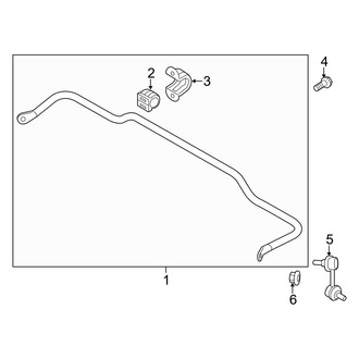Hyundai OE - Rear Suspension - Stabilizer Bar & Components (Limited / SE / SEL FWD)