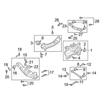 Hyundai OE - Rear Suspension - Suspension Components (Limited / SE / SEL AWD)