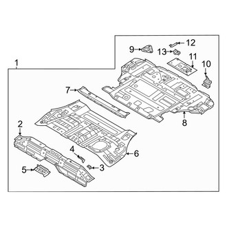 Hyundai OE - Rear Body & Floor - Floor (Hybrid Blue / Hybrid Limited / Hybrid SEL Premium)