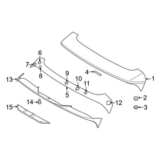 Hyundai OE - Lift Gate - Spoiler (Limited / SE / SEL)