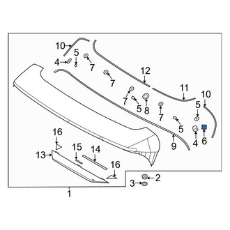 Hyundai OE - Spoiler Grommet