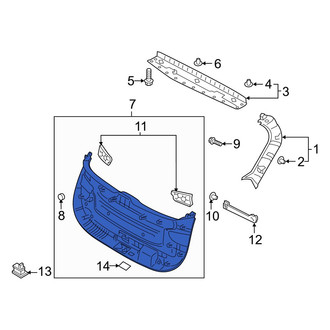 Hyundai OE - Rear Lower Liftgate Trim Cover