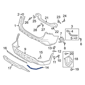 Hyundai OE - Front Right Bumper Trim
