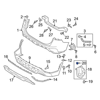 Hyundai OE - Bumper Splash Shield Clip