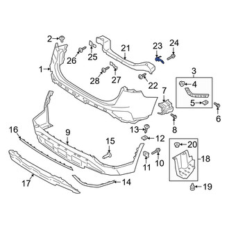 Hyundai OE - Left Bumper Impact Bar Bracket