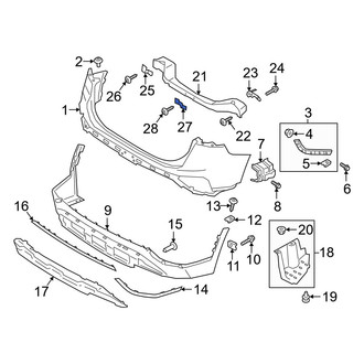 Hyundai OE - Lower Bumper Impact Bar Bracket