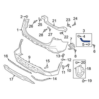 Hyundai OE - Left Upper Bumper Cover Bracket