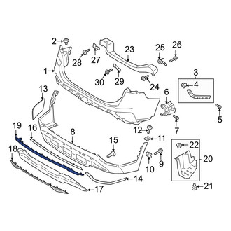 Hyundai OE - Rear Center Bumper Trim