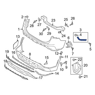 Hyundai OE - Rear Right Bumper Cover Bracket