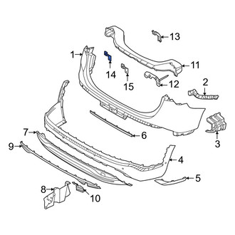 Hyundai OE - Rear Lower Outer Bumper Impact Bar Bracket