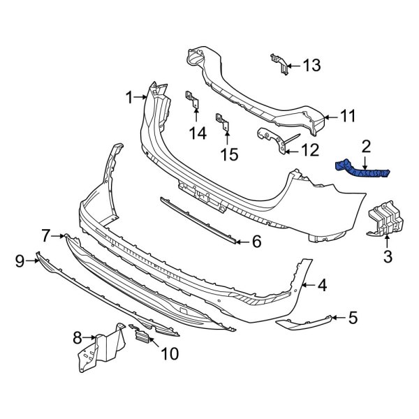 Hyundai Oe 86652s1500 - Rear Right Bumper Cover Bracket