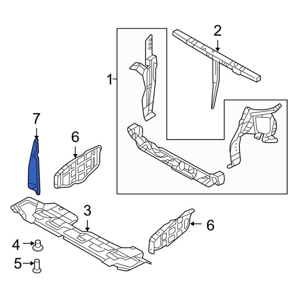 Radiator Support Air Deflector