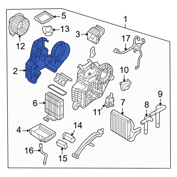 A/C Evaporator Core Case