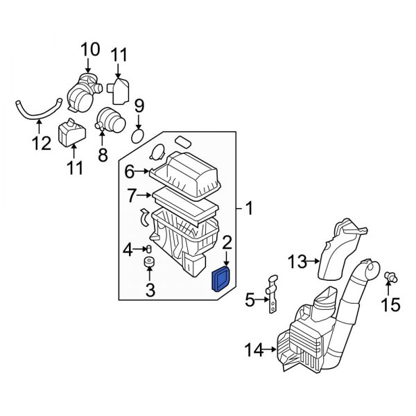 Hyundai OE 281174D000 Air Filter Housing Gasket