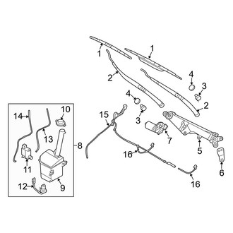 Hyundai OE - Windshield - Wiper & Washer Components (GLS / Limited)