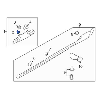 Hyundai OE - Rear Door Molding Clip