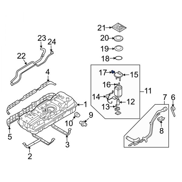 Hyundai OE 31435FD500 - Fuel Tank Pressure Sensor