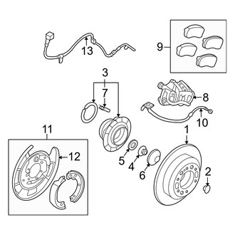 Hyundai OE - Rear Suspension - Brake Components (GLS / Limited)