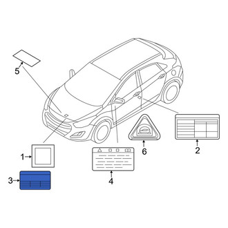 Hyundai OE - A/C System Information Label