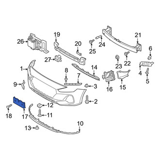 Hyundai OE - Front License Plate Bracket
