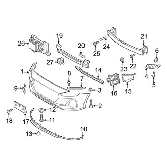 Hyundai OE - Front Bumper & Grille - Bumper & Components (Base / Sport)
