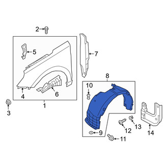 Hyundai OE - Front Right Fender Splash Shield