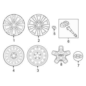 2020 Hyundai Elantra Replacement Factory Wheels & Rims - CARiD.com