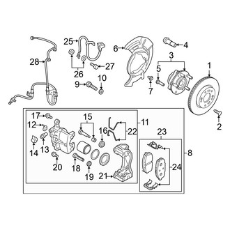 Hyundai OE - Front Suspension - Brake Components
