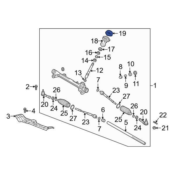 Hyundai OE 56516J9000 Front Steering Coupling Boot