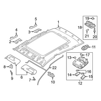 Hyundai OE - Roof - Interior Trim (With Sunroof)