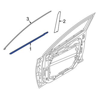 Hyundai OE - Rear Left Door Belt Molding