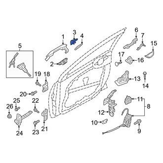 Hyundai OE - Front Left Outer Exterior Door Handle Cover