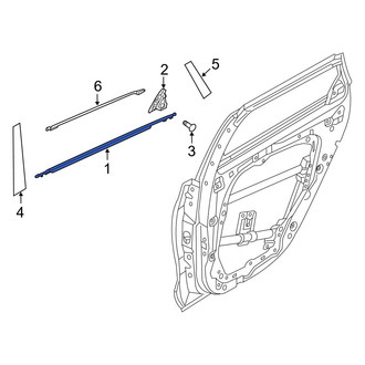 Hyundai OE - Front Left Door Belt Molding