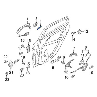 Hyundai OE - Right Exterior Door Handle Cover Gasket
